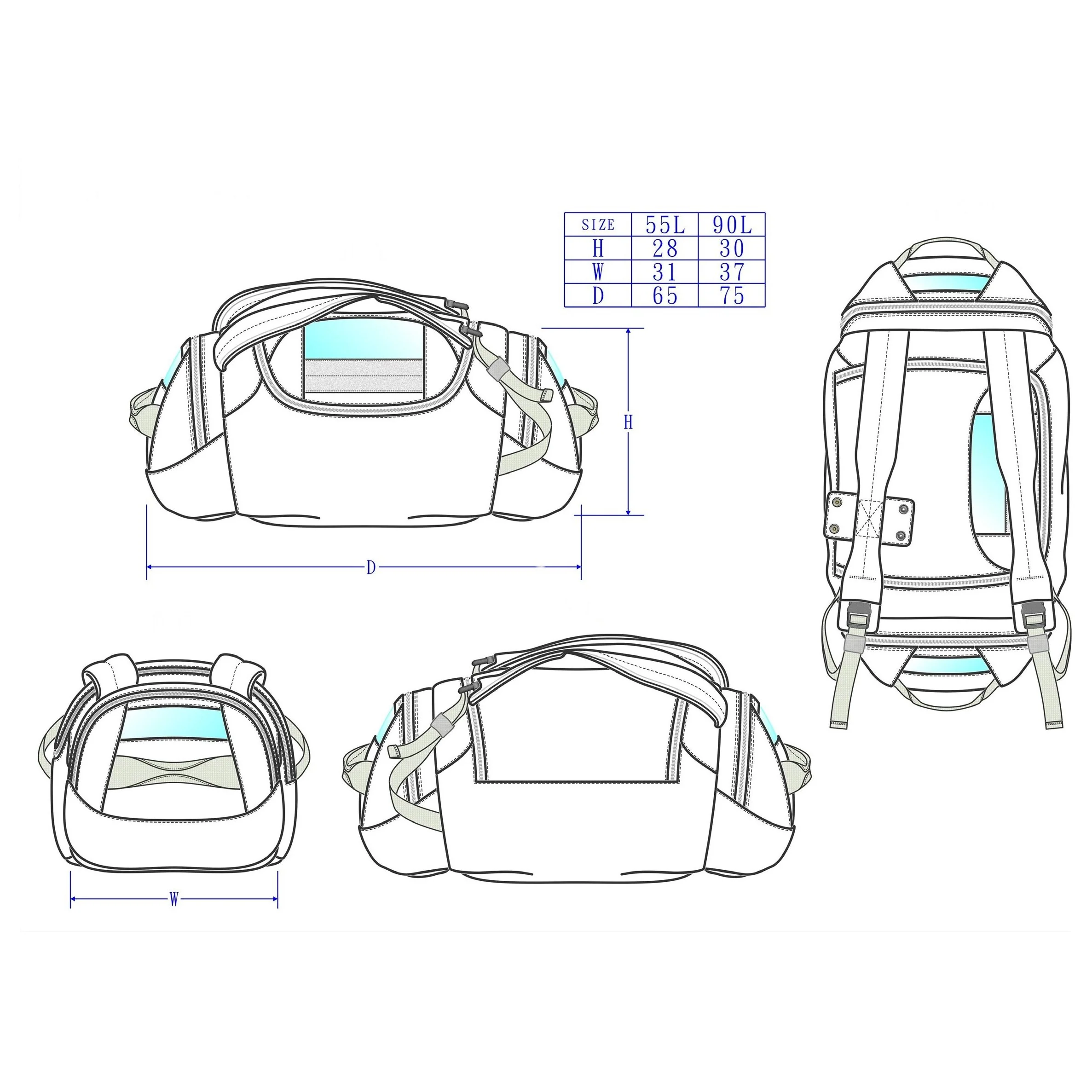 CEST® Armor Duffle Bag Ausrüstungstasche 55 Liter oder 90 Liter Schnittschutz Stichschutz - Image 3