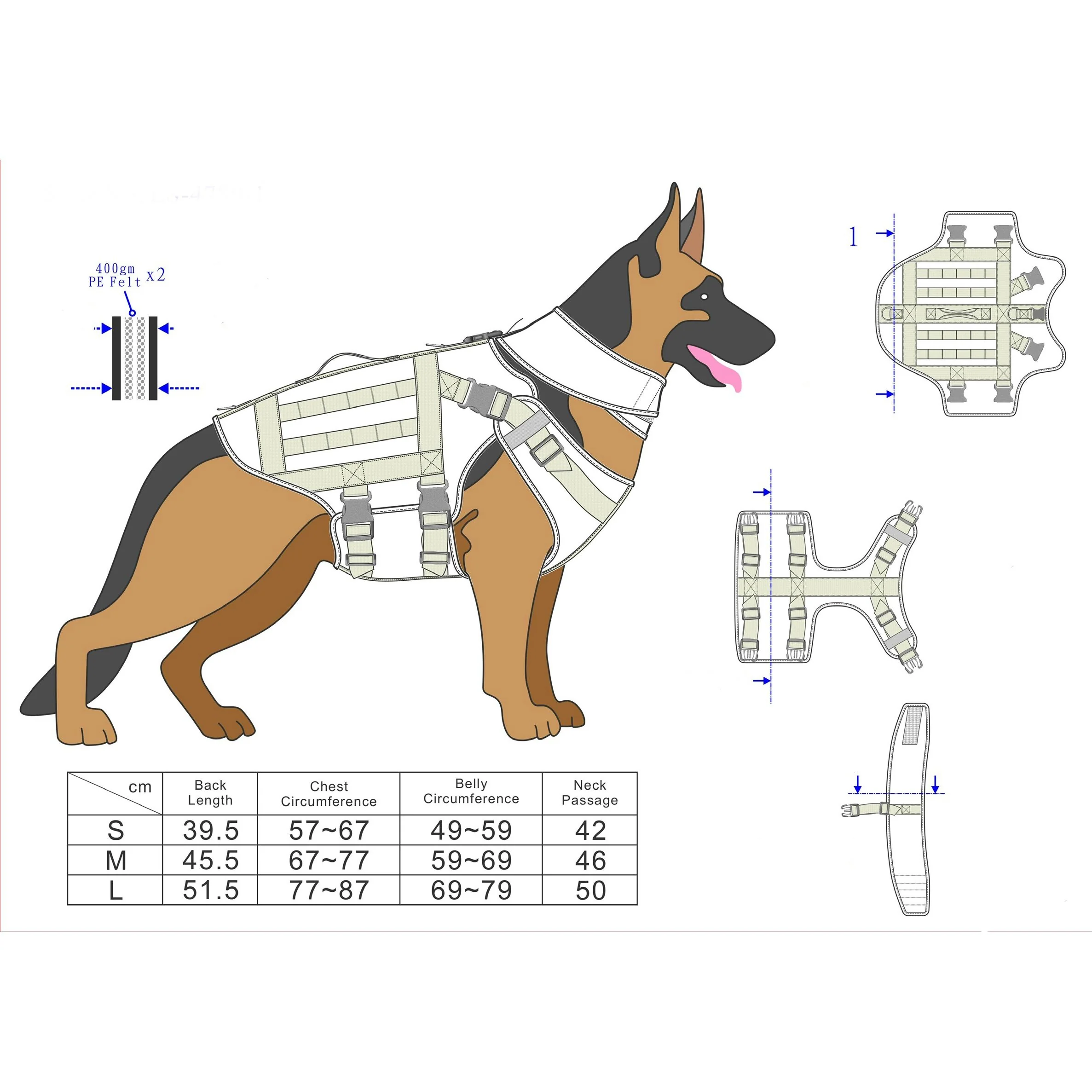 CEST Armor K 9 Hunde-Stichschutzweste Stichschutz Schnittschutz Bissschutz - Image 8